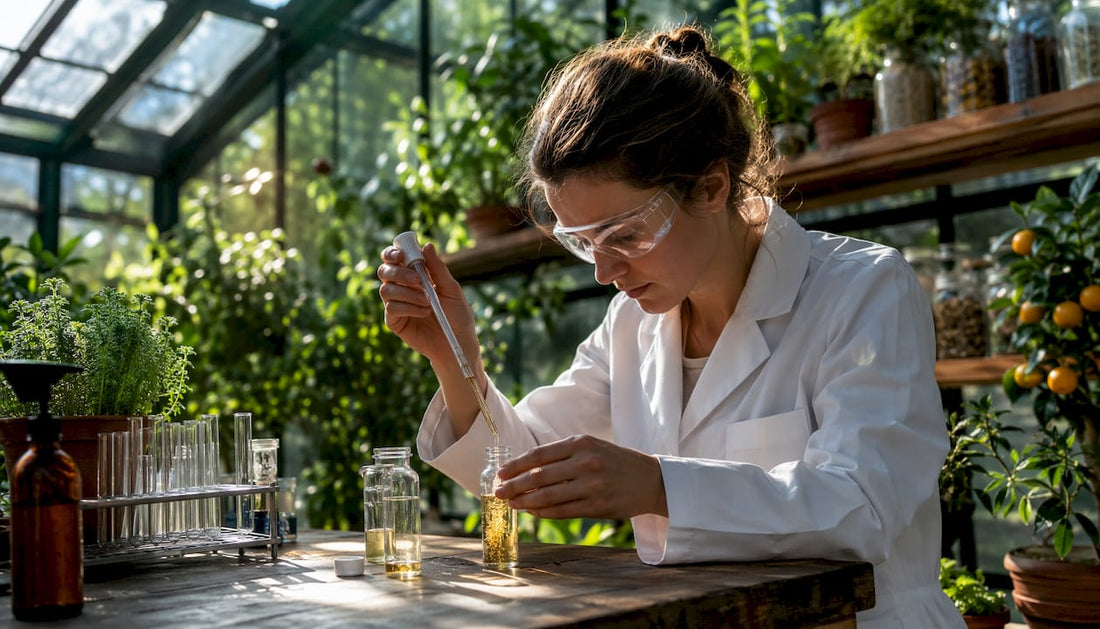 Scientist extracting terpenes in lab