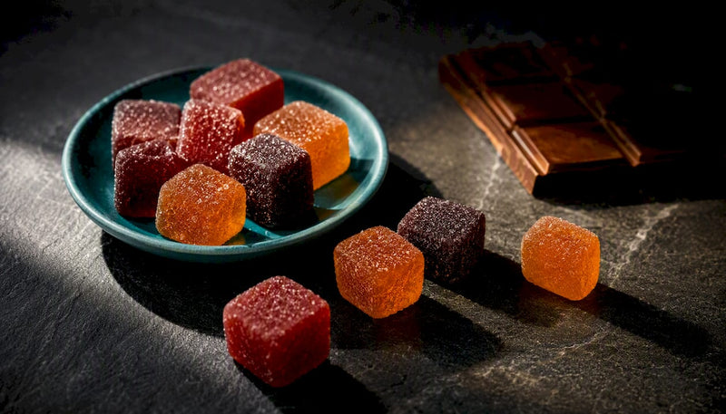 Anonymous gummy and chocolate edible formats
