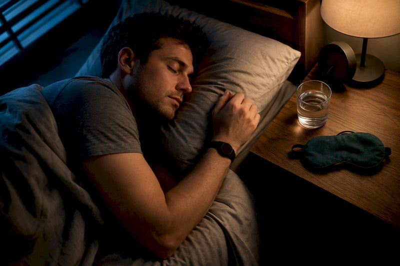Sleeper wearing anonymous sleep tracking sensor