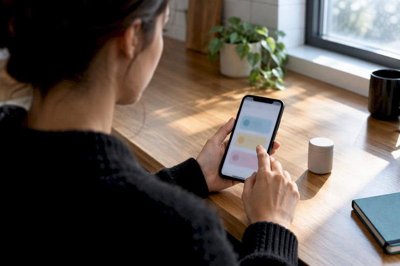 Person tracking a morning dosing routine